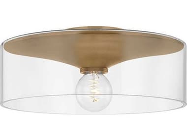 Troy Lighting Killian 1-Light Patina Brass Drum Flush Mount TLC2916PBR