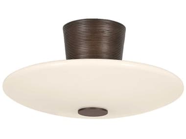 Troy Lighting Albus 1-Light Bronze Leaf Round Semi Flush Mount TLC5016BRL