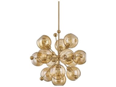 Troy Lighting Ellory 13-Light Patina Brass Globe Sputnik Chandelier TLF1232PBR