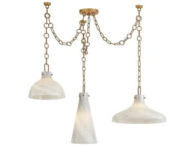 Troy Lighting Joaquin 3-Light Patina Brass Dome Chandelier TLF1242PBR