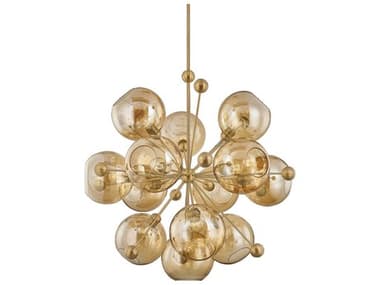 Troy Lighting Ellory 13-Light Patina Brass Globe Sputnik Chandelier TLF1246PBR