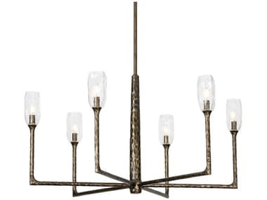 Troy Lighting Lyle 6-Light Black Patina Gold Chandelier TLF1338BPG