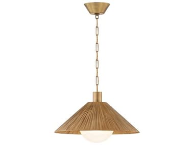 Troy Lighting Woodside 1-Light Patina Brass Pendant TLF1422PBR