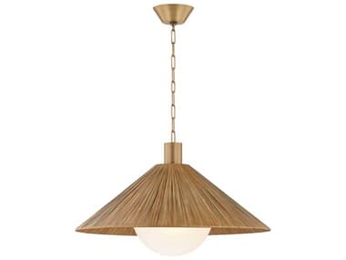 Troy Lighting Woodside 1-Light Patina Brass Pendant TLF1432PBR