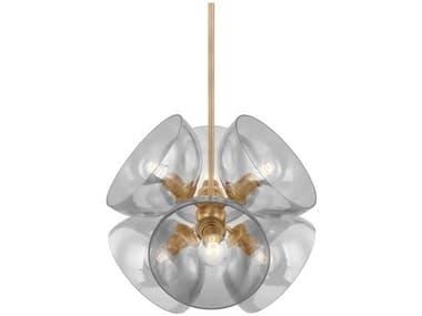 Troy Lighting Salix 22" 6-Light Patina Brass Sputnik Pendant TLF1522PBR