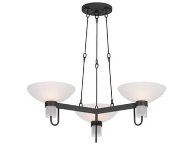 Troy Lighting Arturo 3-Light Textured Bronze Black Bowl Chandelier TLF1730TBZH