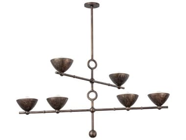 Troy Lighting Vishal 6-Light Black Patina Gold Chandelier TLF2339BPG