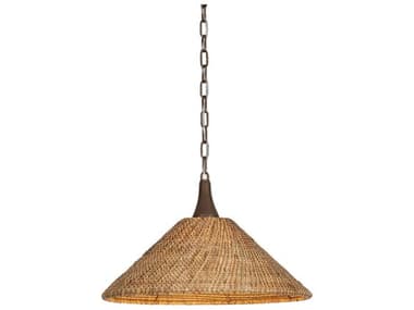 Troy Lighting Kenzo 1-Light Bronze Leaf Brown Pendant TLF2721BRL