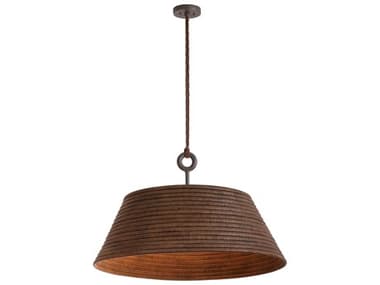 Troy Lighting Sequoia 1-Light Textured Bronze Drum Pendant TLF2836TBZH