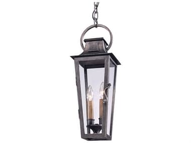 Troy Lighting Parisian Square Aged Pewter Two-Light 7'' Wide Outdoor Hanging Light TLF2966