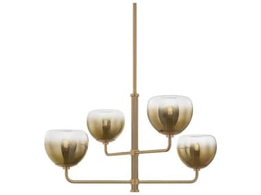 Troy Lighting August 4-Light Patina Brass Chandelier TLF3734PBR