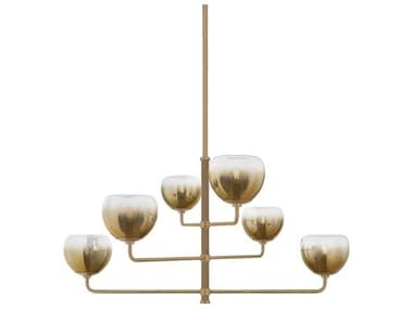 Troy Lighting August 6-Light Patina Brass Chandelier TLF3745PBR