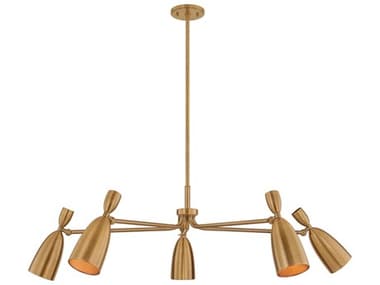 Troy Lighting Spade 5-Light Patina Brass Chandelier TLF4050PBR