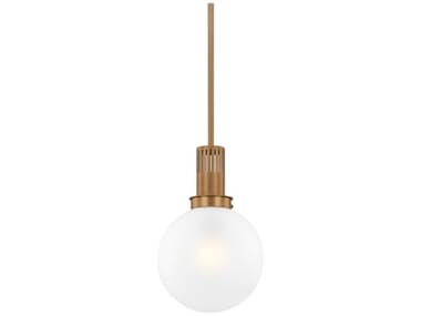 Troy Lighting Tobias 1-Light Patina Brass Globe Mini Pendant TLF4612PBR