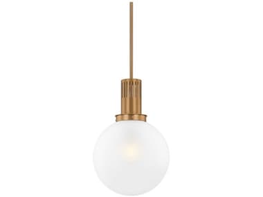 Troy Lighting Tobias 1-Light Patina Brass Globe Pendant TLF4616PBR