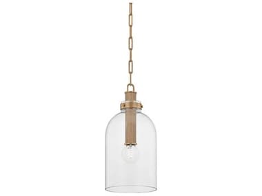 Troy Lighting Kori 1-Light Patina Brass Cylinder Mini Pendant TLF4909PBR