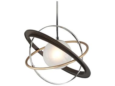 Troy Lighting Apogee 24" 1-Light Bronze Glass LED Globe Pendant TLF5511