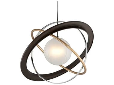 Troy Lighting Apogee 40" 1-Light Bronze Glass LED Globe Pendant TLF5514
