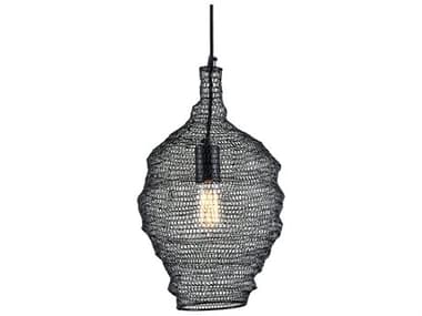 Troy Lighting Wabi Sabi 1-Light Black Mini Pendant TLF6775