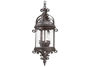 Troy Lighting Pamplona Old Bronze Four-Light 10'' Wide Outdoor Hanging Light TLFCD9124OBZ