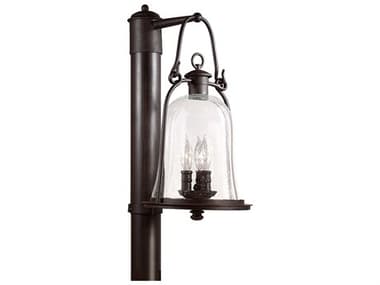Troy Lighting Owings Mill Natural Bronze Three-Light 10'' Wide Outdoor Post Light TLP9465NB