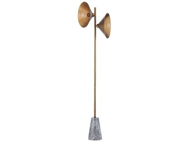 Troy Lighting Bash 64" Tall Patina Brass Steel Floor Lamp TLPFL1064PBR