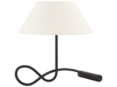 Troy Lighting Alameda Forged Iron Off White Mds Paper Black Table Lamp TLPTL1819FOR