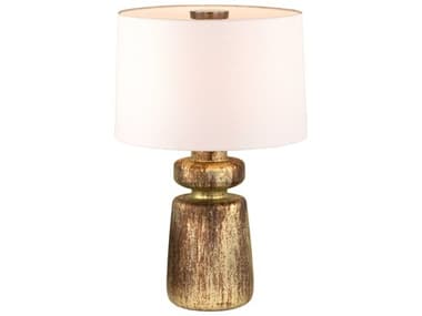 Troy Lighting Terron Patina Brass White Linen Fabric Buffet Lamp TLPTL5122PBR