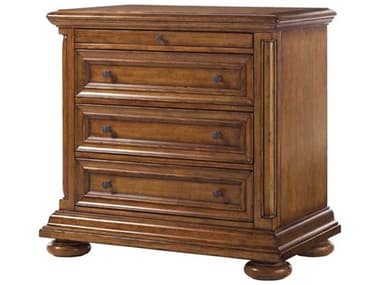 Tommy Bahama Island Estate Martinique 35" Wide 3-Drawers Brown Solid Wood Nightsta TO010531621