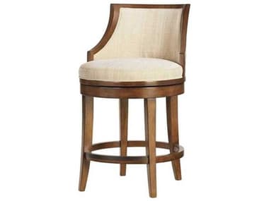 Tommy Bahama Ocean Club Cabana Swivel Fabric Upholstered Solid Wood Counter Stool TO01053681501