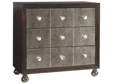 Tommy Bahama Royal Kahala Starlight Mirrored 36" Wide 3-Drawers Brown Solid Wood Nightsta TO010537624