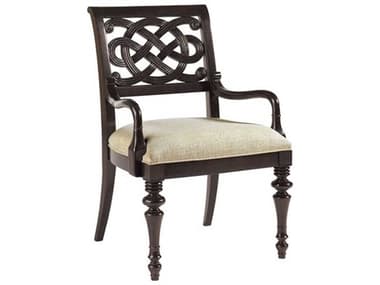 Tommy Bahama Royal Kahala Brown Fabric Upholstered Molokai Arm Dining Chair TO01053788341