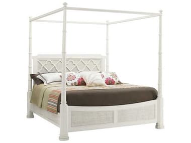 Tommy Bahama Southampton Poster Bed 6/6 King White Solid Wood TO010543174C