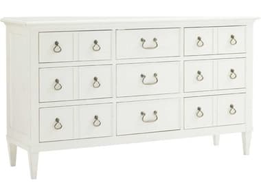 Tommy Bahama Ivory Key Grotto Isle 68" Wide 9-Drawers White Solid Wood Dress TO010543234