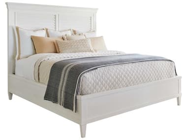 Tommy Bahama Ocean Breeze Royal Palm Louvered White Solid Wood California King Platform Bed TO010570145C