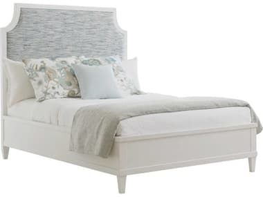 Tommy Bahama Ocean Breeze Belle Isle Blue Solid Wood Upholstered Queen Platform Bed TO010570153C40