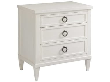 Tommy Bahama Ocean Breeze Bonita 30" Wide 3-Drawers White Solid Wood Nightstand TO010570621