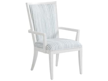 Tommy Bahama Ocean Breeze White Fabric Upholstered Sea Winds Arm Dining Chair TO01057088341