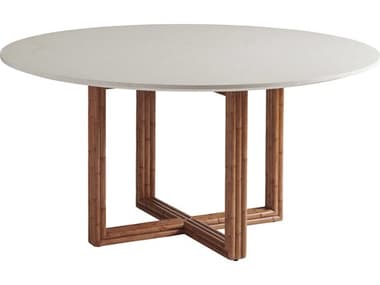 Tommy Bahama Palm Desert Anticato Marble / Sierra Tan 60'' Wide Round Dining Table TO010575875C