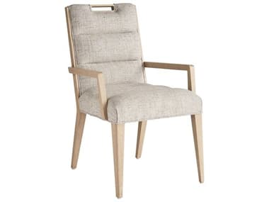 Tommy Bahama Sunset Key Aiden Channeled Fabric Gray Upholstered Arm Dining Chair TO01057888340