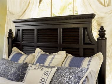Tommy Bahama Malabar Panel Bed 6/6 King Black Solid Wood TO010619134C