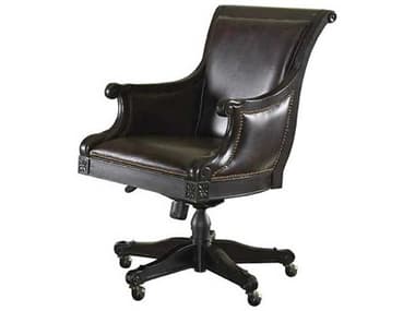 Tommy Bahama Kingstown Black Leather Adjustable Swivel Tilt Executive Desk Chair TO01061993801