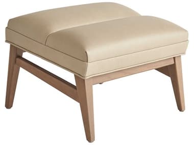 Tommy Bahama Sunset Key Hayley 23&quot; Beige Leather Upholstered Ottoman TO01162644LL40