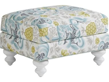 Tommy Bahama Ocean Breeze 27" Seashell Blue Fabric Upholstered Ottoma TO0177454440