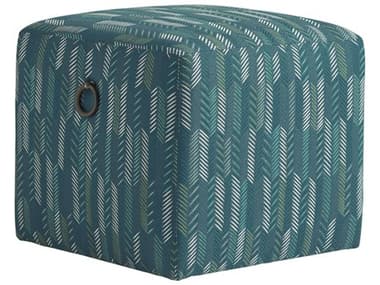 Tommy Bahama Ocean Breeze 20" Blue Fabric Upholstered Ottoma TO0177584443