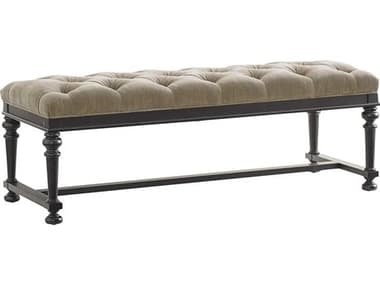 Tommy Bahama Cypress Point " Tufted Beige Fabric Upholstered Accent Bench TO177325