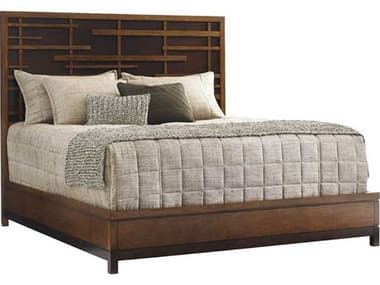 Tommy Bahama Island Fusion Shanghai Sebana Brown Solid Wood King Panel Bed TO556144C