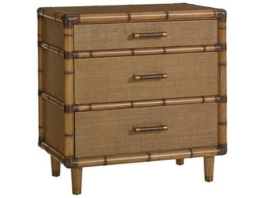 Tommy Bahama Twin Palms Parrot Cay 30&quot; Wide 3-Drawers Brown Solid Wood Nightstand TO558621