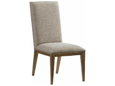 Tommy Bahama Cypress Point Devereaux Solid Wood Gray Fabric Upholstered Side Dining Chair TO56188001