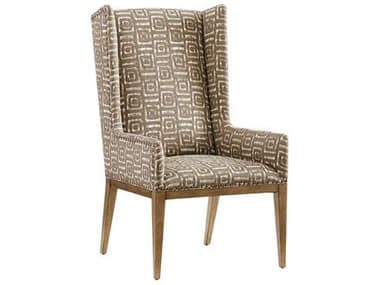 Tommy Bahama Cypress Point Milton Solid Wood Beige Fabric Upholstered Arm Dining Chair TO561885